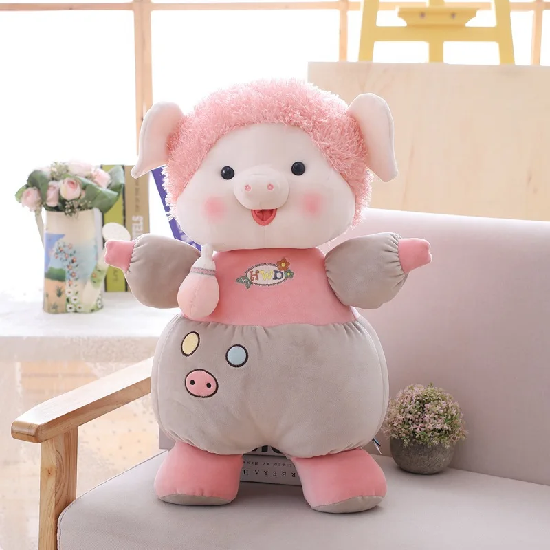 Pink Новая супер милая плюшевая игрушка-копилка, мягкое мультяшное животное, свинка, мягкая кукла, фестиваль, лучшие подарки, детские игрушки, подарки для подружек - Цвет: Pink