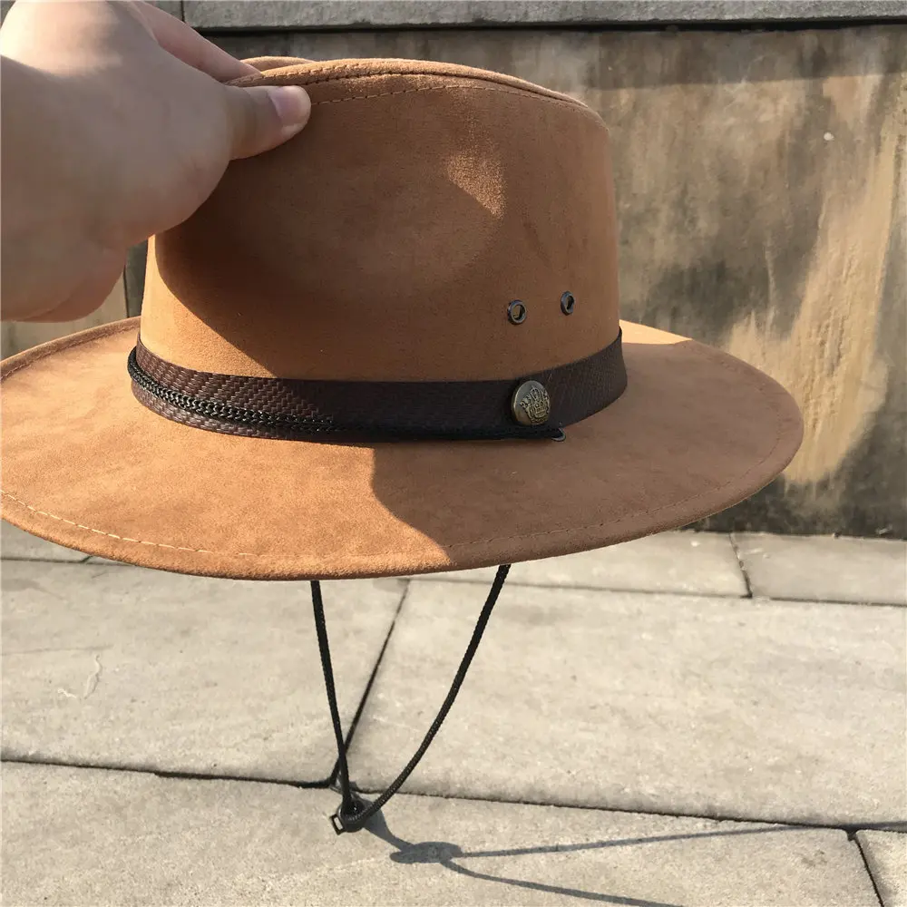 Женская и мужская полая шляпа от солнца в западном стиле для папы Boater Sombrero Hombre
