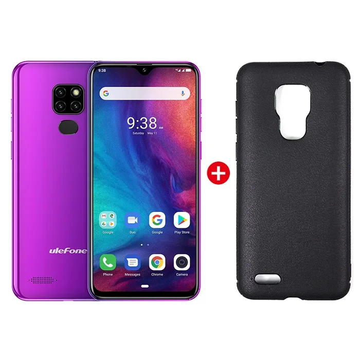 Auroreous Add Case Ulefone Note 7P Smartphone Android 9.0 Quad Core 3500mAh 6.1 inch Waterdrop Screen 3GB+32GB Mobile phone - Цвет: Auroreous Add Case