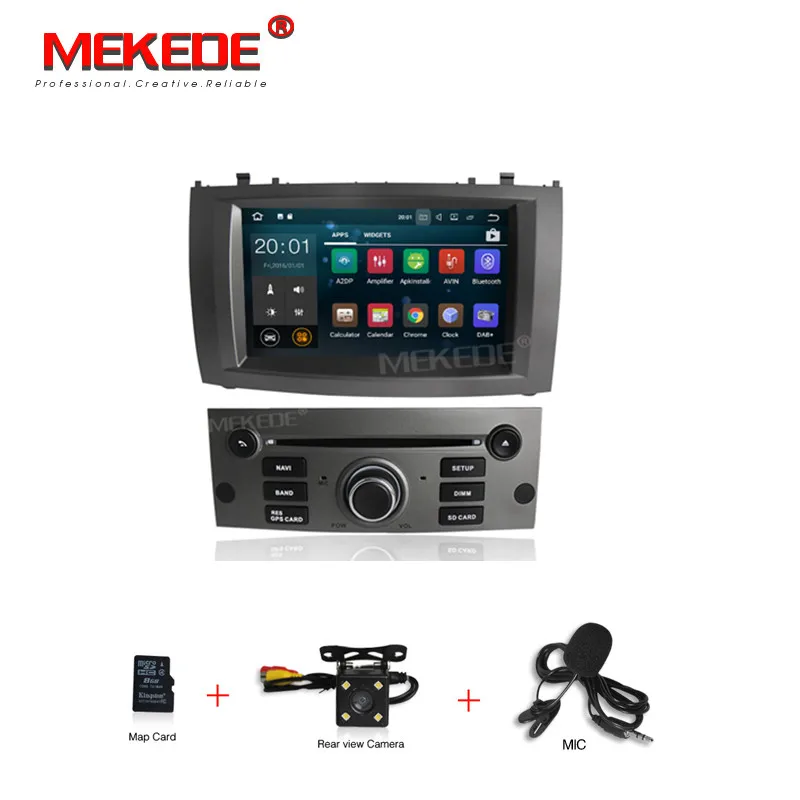 MEKEDE PX3 RK3188 чистый Android 7,1 четырехъядерный Автомобильный gps dvd-плеер для peugeot 407 2004-2010 поддержка 4G wifi BT Радио - Цвет: add camera