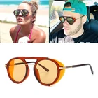 Солнцезащитные очки JackJad 2020 женские, Модные Винтажные круглые брендовые дизайнерские солнечные очки в стиле стимпанк, с боковой защитой, 599