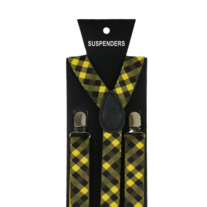 New Fashion2.5cm Wide Men Womens Adjustable Suspenders Red Plaids Clips On Y-Back Braces Elastic | Аксессуары для одежды