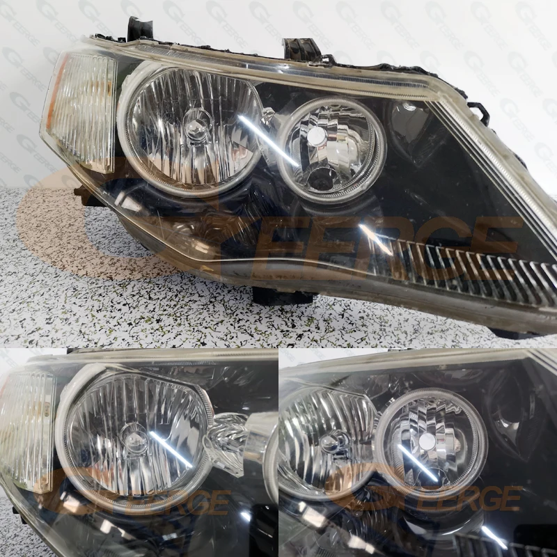 Для Mitsubishi Outlander 2007 2008 2009 галогенная фара отличное Ultrabright освещение CCFL ангельские глазки комплект Halo Кольцо
