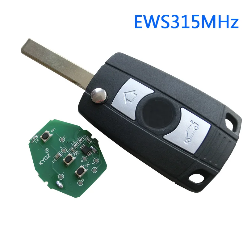 Дистанционный ключ 315 МГц 433 ID44/PCF7935AA чип для BMW EWS 325 330 318 525 530 540 E38 E39 E46 M5 X3 X5 Z3 HU92 Uncut