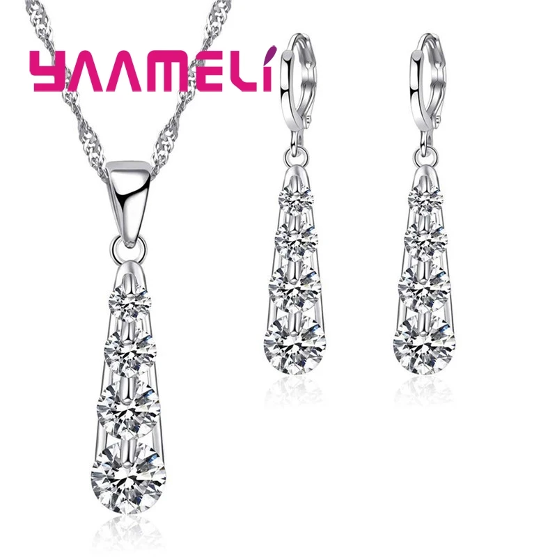 

Комплект из колье и серёг, из серебра 925 пробы