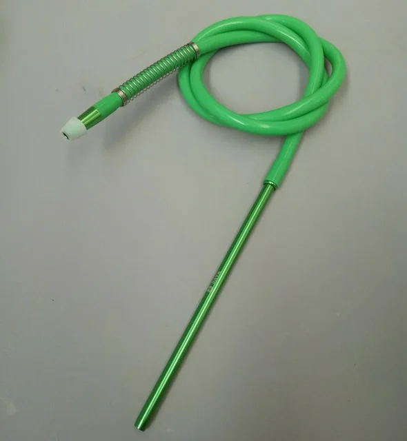green 1,8 m SAYA shisha силиконовая трубка для кальяна с алюминиевым горлышком - Цвет: green