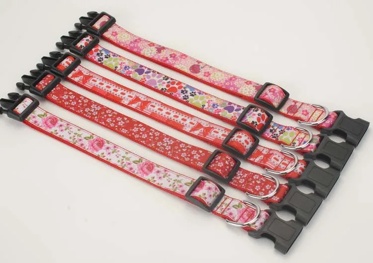 Уплотненные складные нейлоновые Ожерелья для щенков с мультяшным Розовым