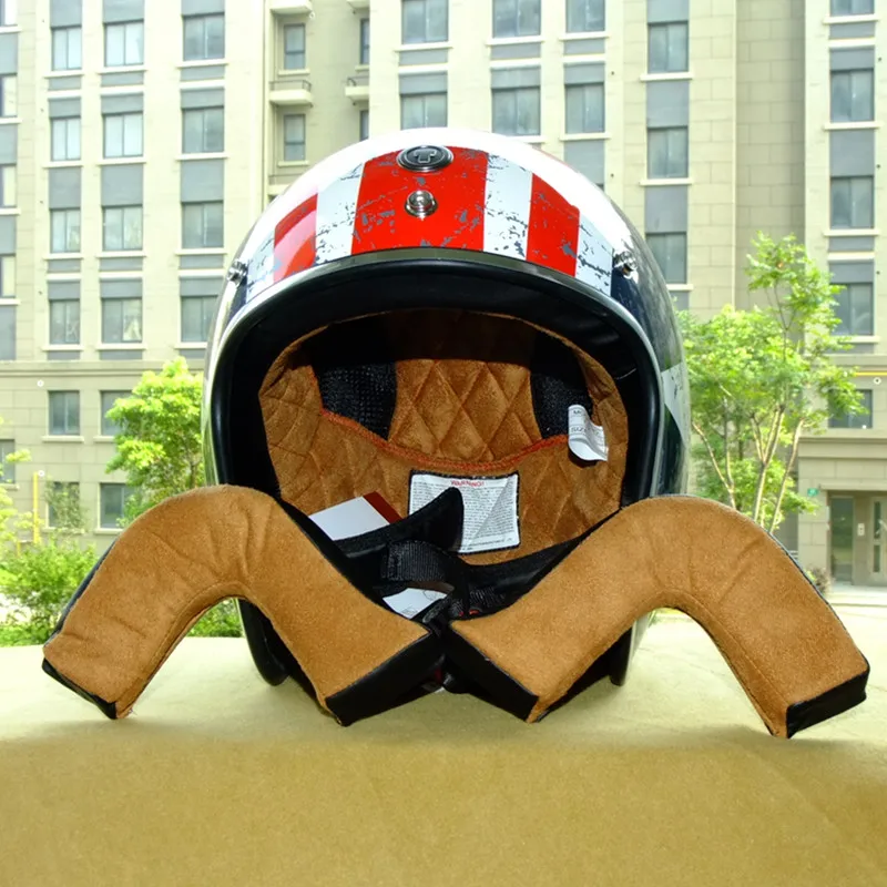 Новый Классический Джет стиль мотоцикл старинные шлем 3 pin мотоциклетный и