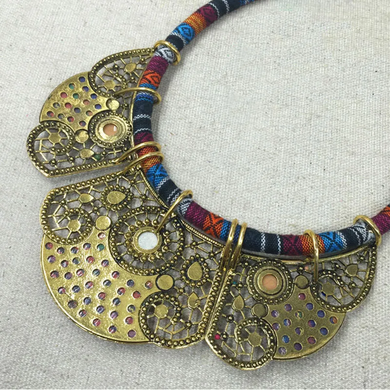 RE Fashion Bohemia Big Necklace&Pendants For Women Multicolor Statement Choker Necklaces Boho Jewelry Female Ethnic trial A2930