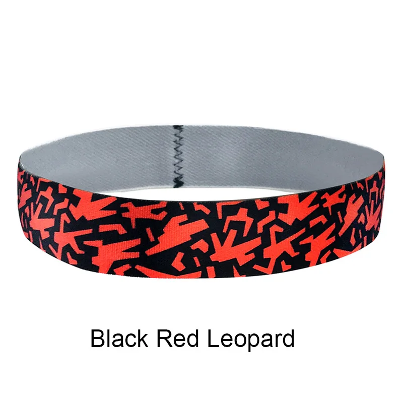 black red leopard VEQKING Спорт фитнес тонкий головная повязка, эластичность впитывает пот баскетбол повязки на голову для бега, Женщины Мужчины Спорт голова волосы Пот Группа - Цвет: black red leopard