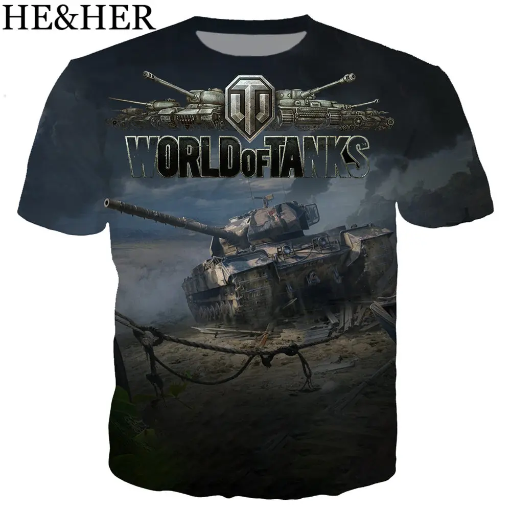 Новейший дизайн, Футболка мужская/женская с 3D принтом игры World Of Tanks, футболки с коротким рукавом в стиле Харадзюку, уличная одежда, топы