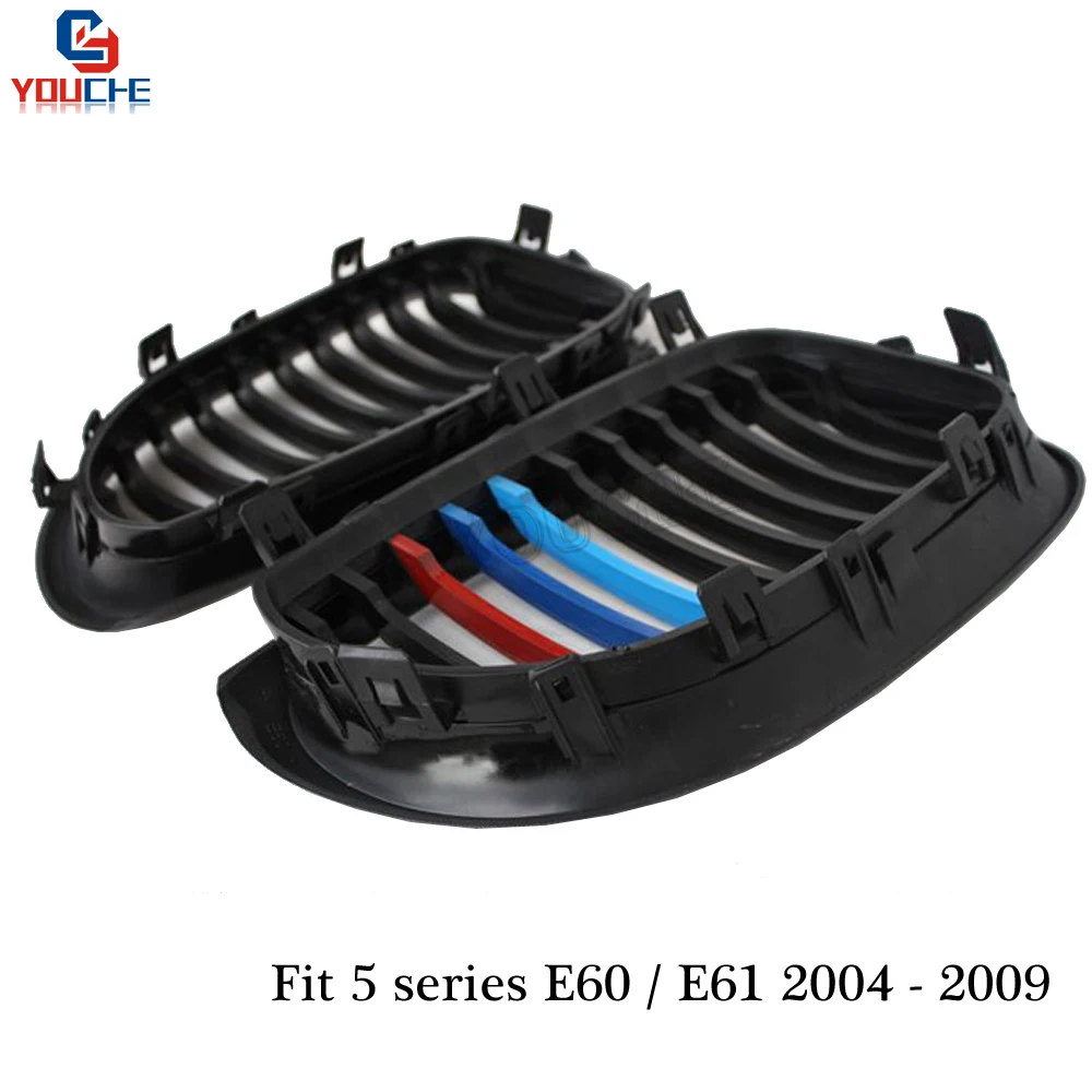 E60 1-slat Gloss M передний бампер Гриль передняя решетка радиатора для BMW 5 серии E61 2004-2009