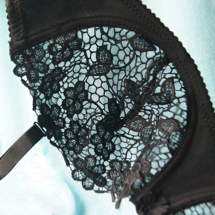 Бюстгальтер женский сетчатый кружевной без подкладки пикантное нижнее белье с