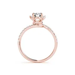 Rose Gold Plated LESF кольцо наборы юбилей обручальное кольцо для помолвки кольца для новобрачных чистого серебра 925 пробы круглой огранки ювелирные изделия для женщин подарок - Цвет основного камня: Rose Gold Plated