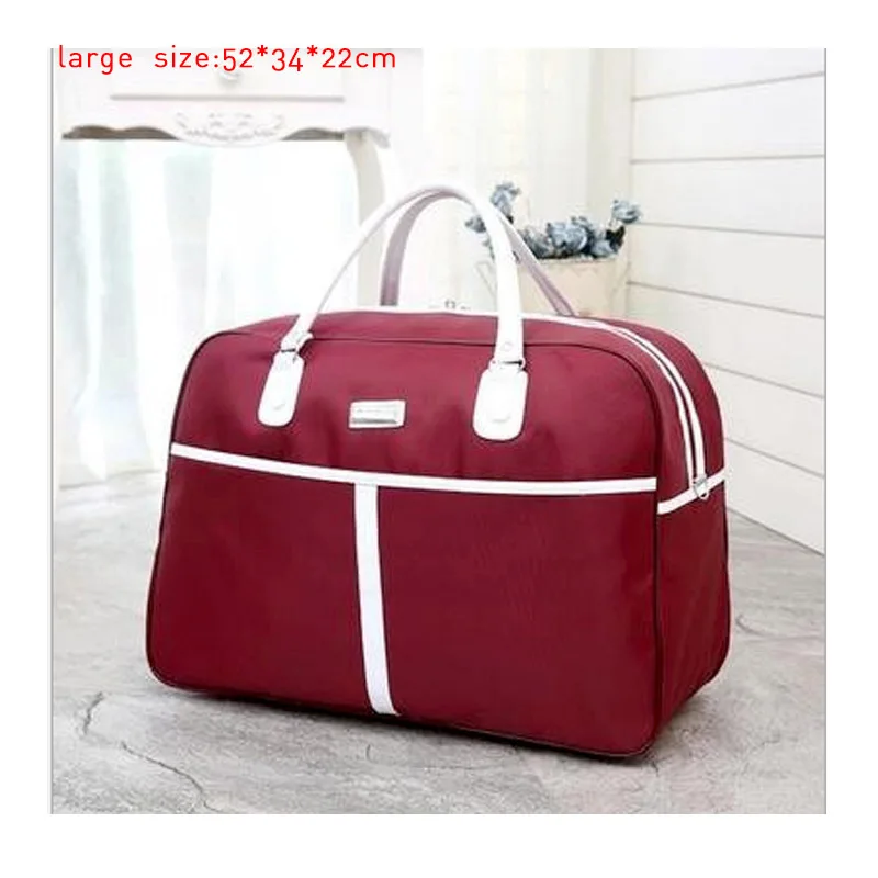 Large Red Wohlbege, женские дорожные сумки, модные, Оксфордские, водонепроницаемые, большая вместительность, сумка для багажа, вещевой мешок, повседневная, одноцветная, Новинка - Цвет: Large Red