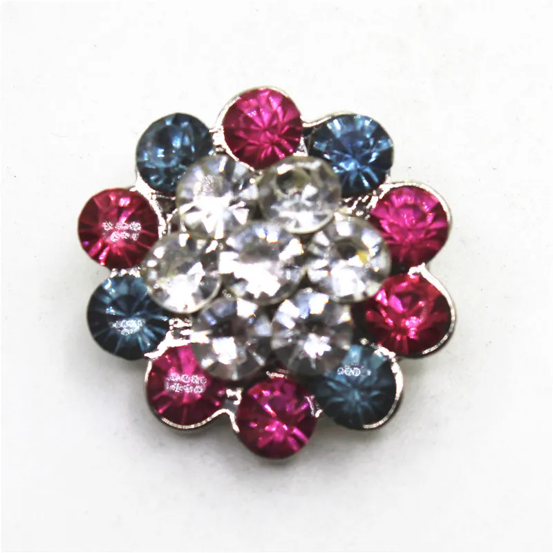 10 шт. разноцветные пуговицы-подвески с кристаллами