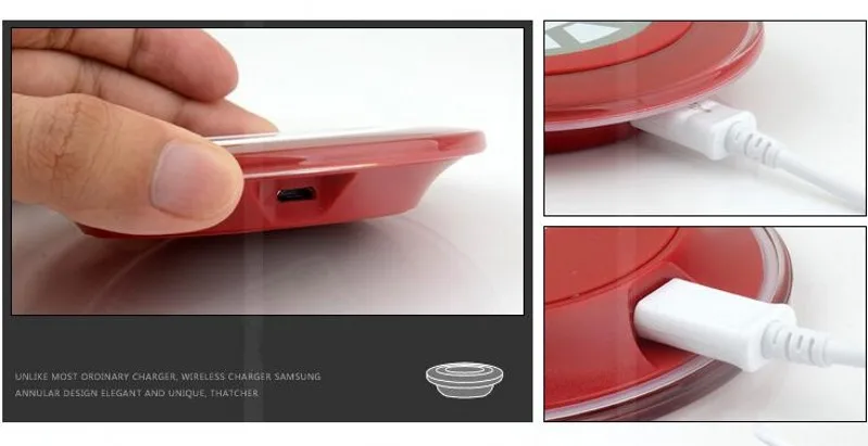 Беспроводное зарядное устройство с мультипликационным принтом Qi, usb-зарядное устройство для samsung Galaxy S6 S7 Edge Note 5, высокое качество, Бэтмен, Капитан Америка, дизайн