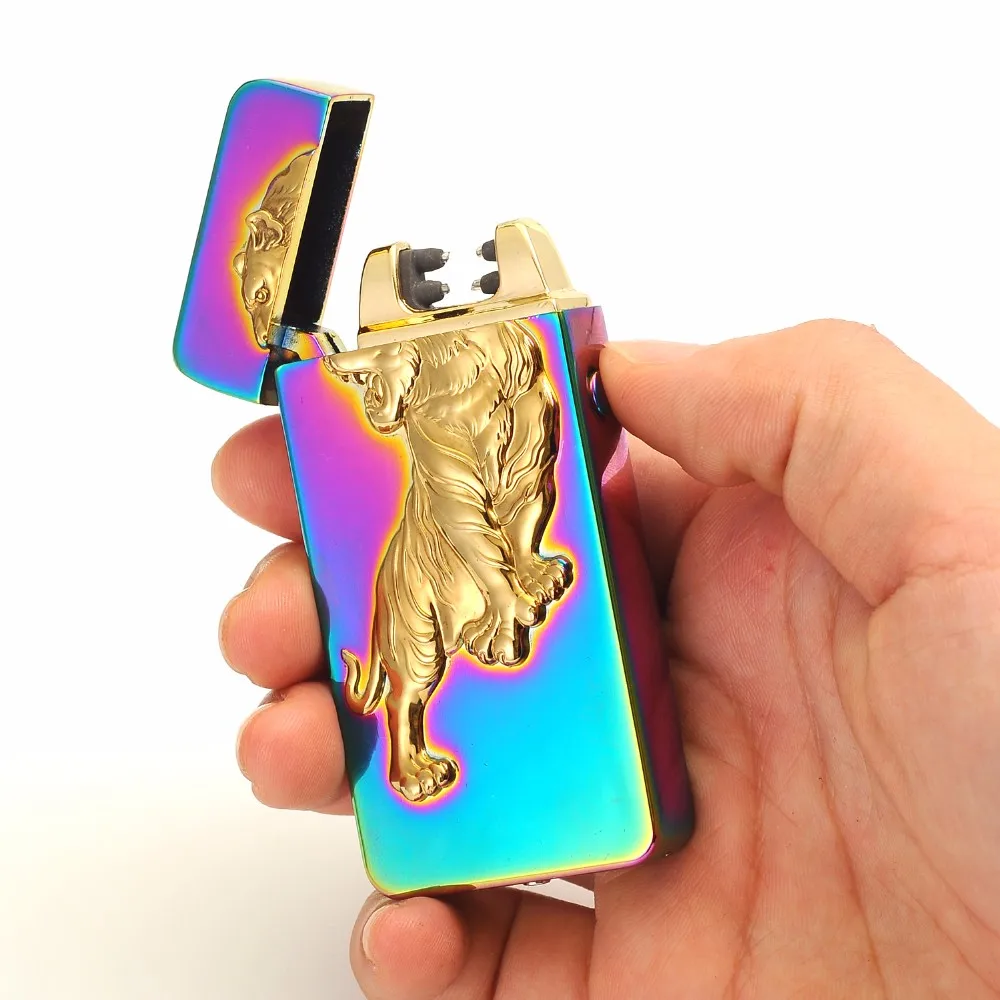 Pull Тип Usb зарядка электрическая двойная дуга плазменный Дым Зажигалка, подходит для дыма курильщика