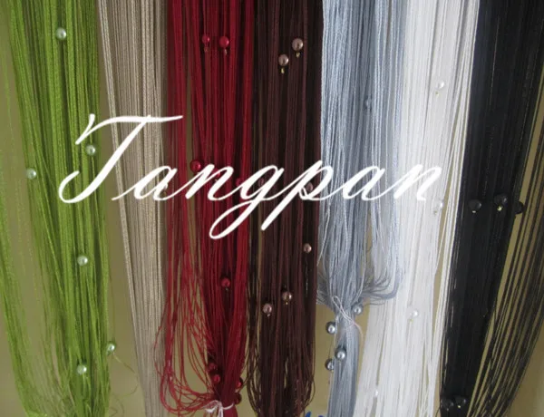 Tangpan, 100 см X 200 см, 7 цветов, круглые жемчужные бусины, декоративные двери, занавески, перегородки, оконный экран