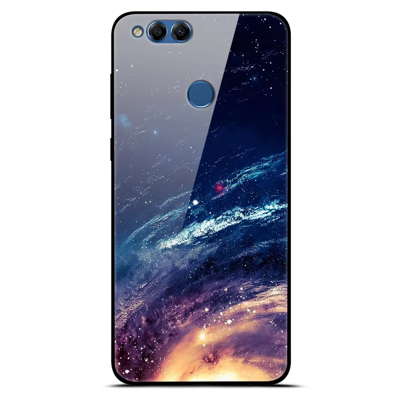 Для huawei Honor 7X чехол 5,9" Звездный узор закаленное стекло чехол для huawei Honor 7X чехол Honor7X силиконовый бампер 8X 9X Капа