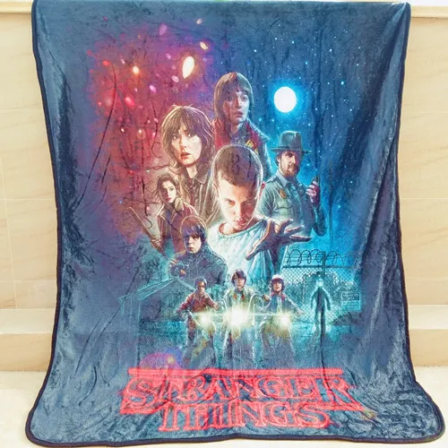 46x5" мультфильм странные вещи одеяло коврик покрывало мягкий флис пледы спальня диван теплое зимнее одеяло путешествия