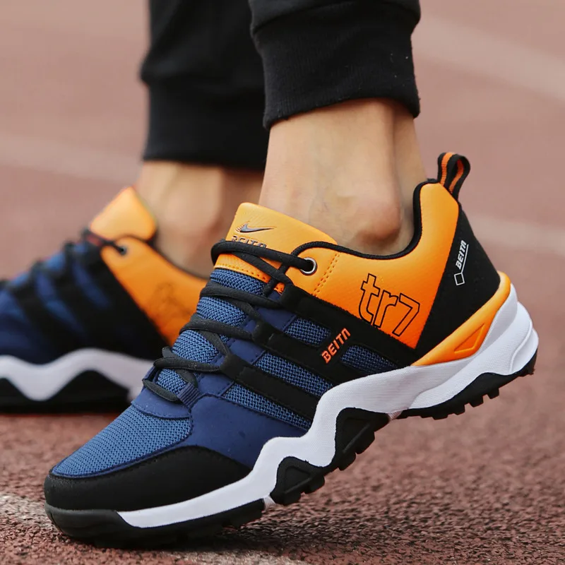 2018 Мужская Спортивная обувь дышащая сетчатая повседневная для бега легкая