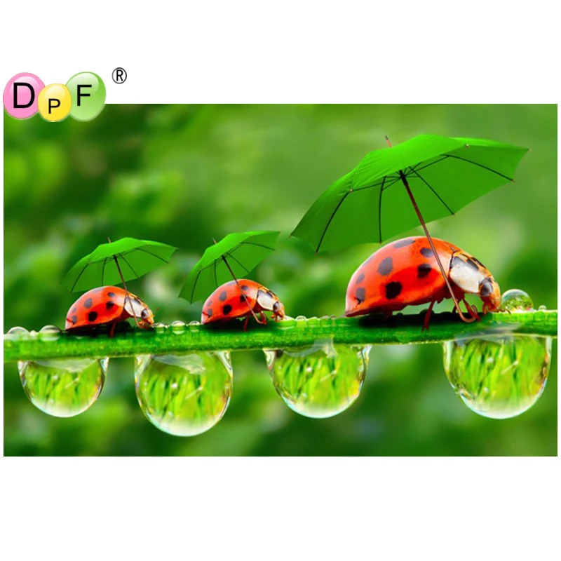 

DPF diamond embroidery ladybug diamond painting cross stitch diamond mosaic full square rhinestone home decoration