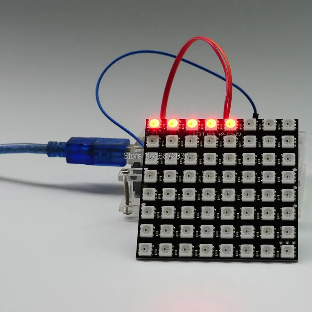

DIYmall 8x8 64 LED Matrix WS2812 LED 5050 RGB LED Panel Programmable for Arduino DIY