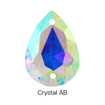 Crystal AB Точечные стразы, хрустальные украшения, высокое качество, пришитые камни, двойной страз с отверстием, кристалл, сделай сам, стеклянные стразы для Se - Цвет: Crystal AB