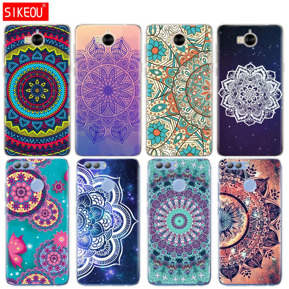 Силиконовый чехол для телефона huawei Y3 Y6 Y5 2 II 2017 nova 2s LITE plus mandala pantalla|Бамперы| |
