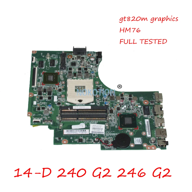

Материнская плата NOKOTION 747263-001 747263-501 для ноутбука HP Compaq 14-D 240 G2 246 G2 820m graphics HM76