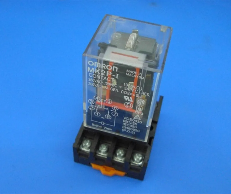 MK2P-I 220VAC РЕЛЕ 8-Pin 10A 250VAC с гнездом PF083A | Обустройство дома