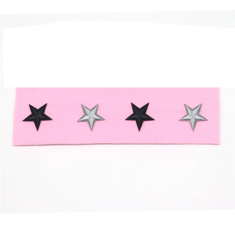 Pink 1 Летняя Детская новая головная повязка со звездами для маленьких девочек и мальчиков, ободки со звездами для девочек, Модная хлопковая повязка на голову, аксессуары для волос - Цвет: Pink 1