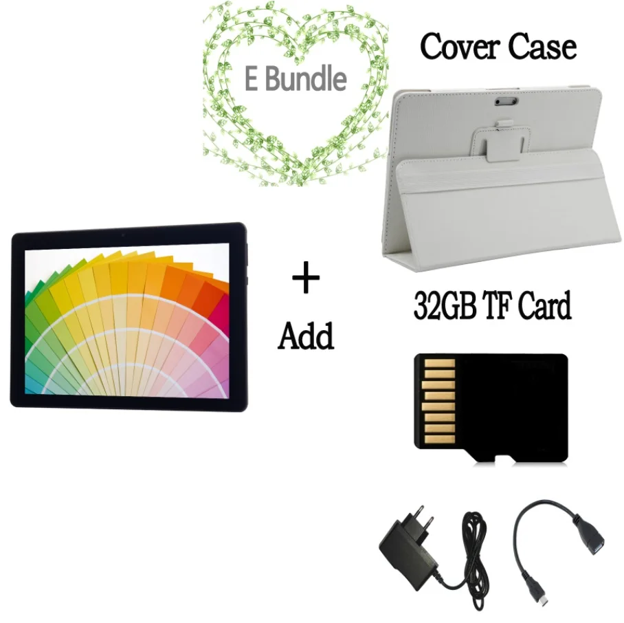 Add Leather 32G TF 10-дюймовый Android 6,0 Tablet Pc 2 Гб Оперативная память 16 Гб Встроенная память ноутбук WiFi gps Tab встроенный 3g Телефонный звонок Dual SIM карты Планшеты PC FM - Комплект: Add Leather 32G TF