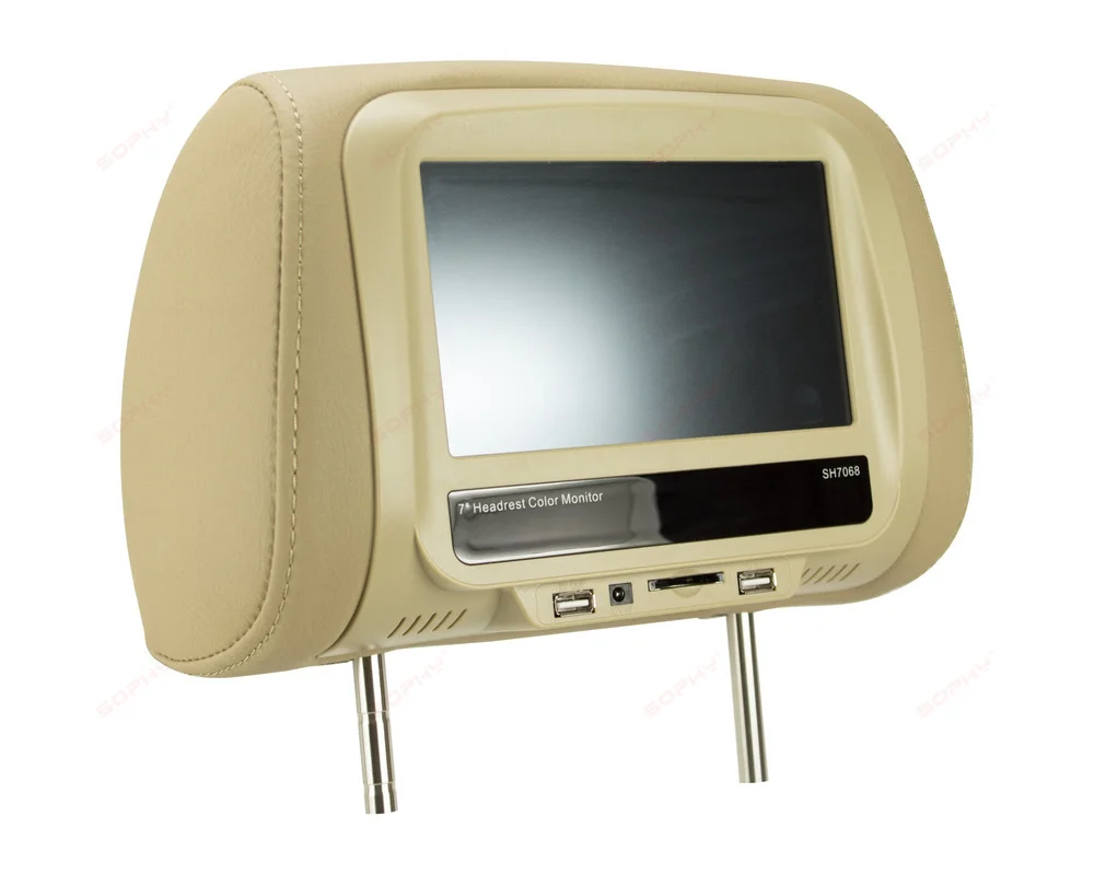 Beige 7 дюймов Автомобильный Монитор Универсальный для всех автомобильных USB/SD/MP5/синий зуб телефон ссылка с сенсорным экраном SH7068 - Цвет: Beige