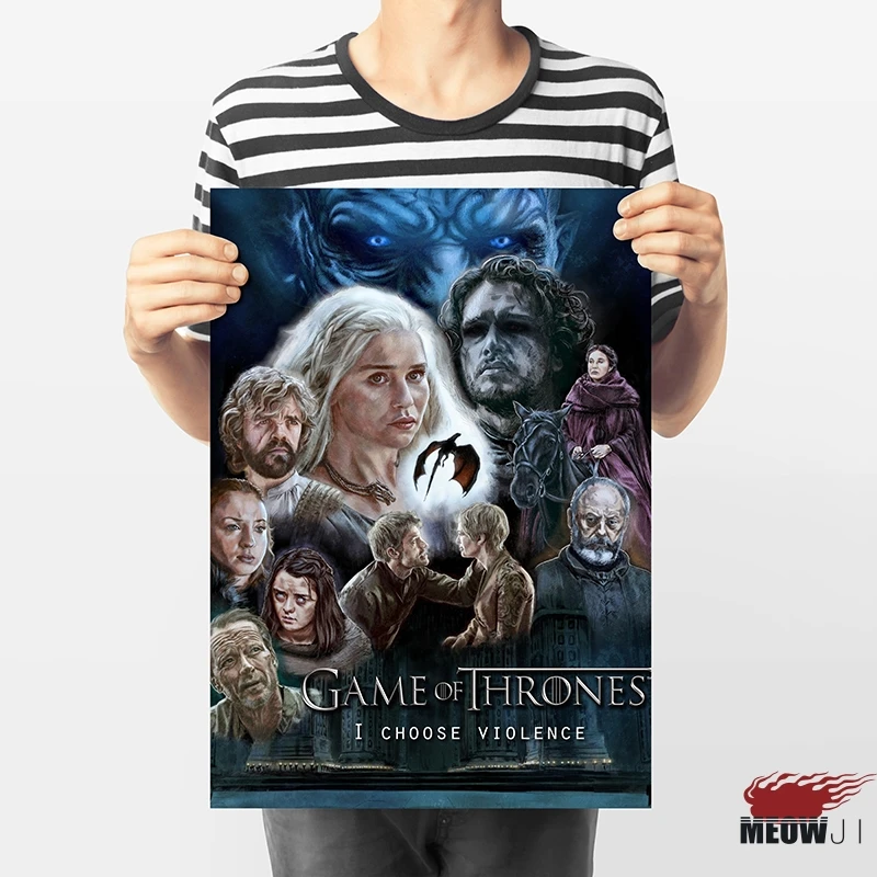 Posters Wall Art Printed Canvas Painting For Room Game of Thrones Map 7 Kingdoms Decoration Decor Picture | Дом и сад