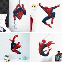 hero spiderman wall stickers for kids rooms decals home decor kids nursery 3d wall sticker decoration for boy christmas gift