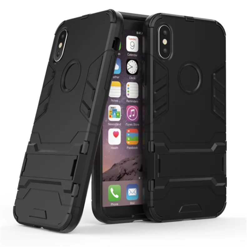 10 шт. XS MAX чехол kickstand для iPhone X xs max XR ультратонкий мобильный задней панели capas
