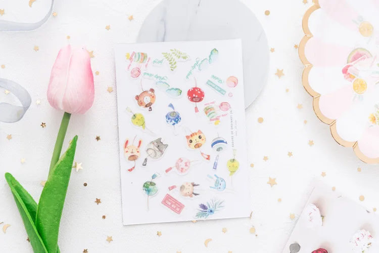 DIY канцелярские наклейки посадки каваи наклейки для дневника планировщик дневник бумага Скрапбукинг альбомы фотобирка