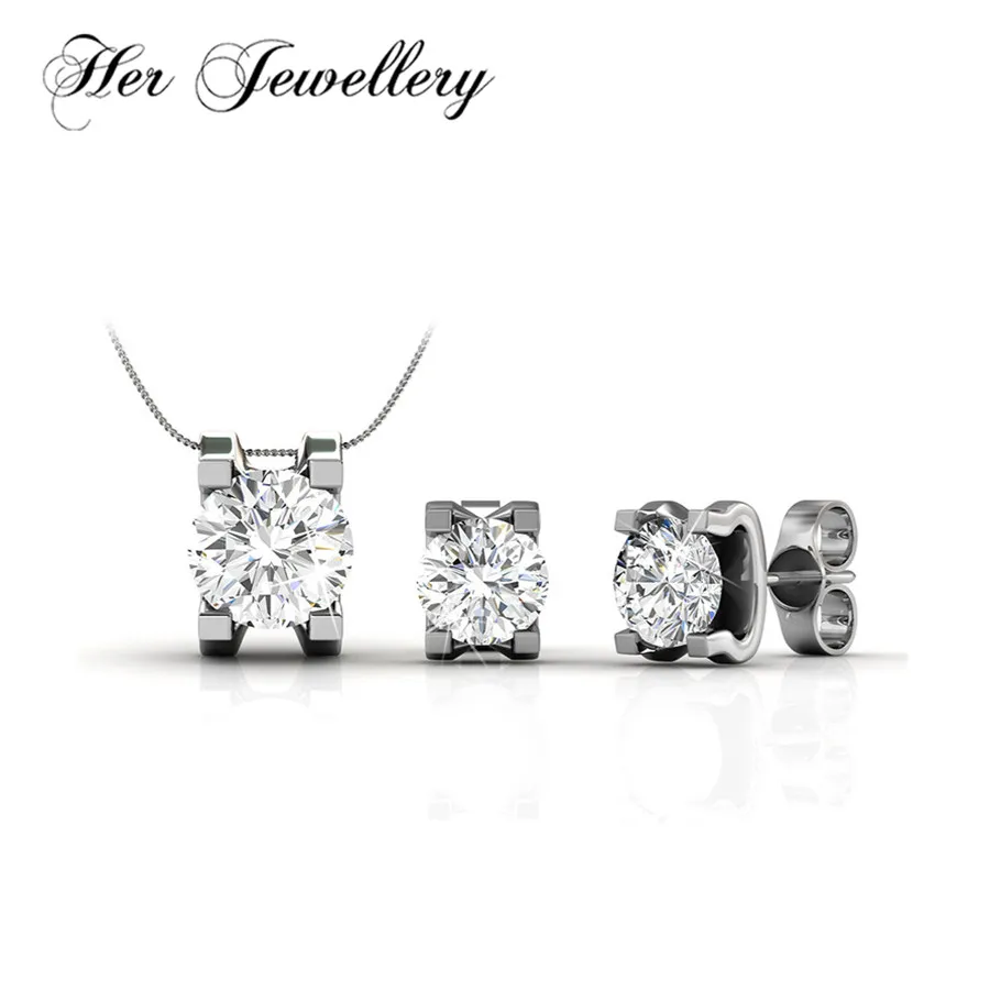 Ее ювелирные изделия Горячие селлинги цветок и с кристаллами набор юбилей