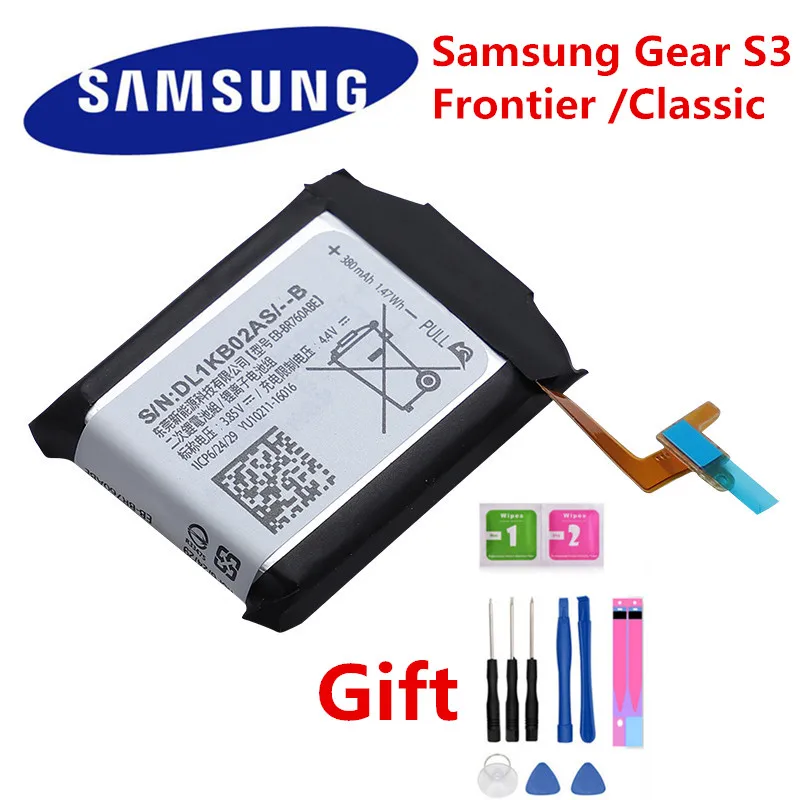 Samsung Батарея EB-BR760ABE для samsung Шестерни S3 Frontier/классические EB-BR760A SM-R760 SM-R770 SM-R765 380 мА-ч