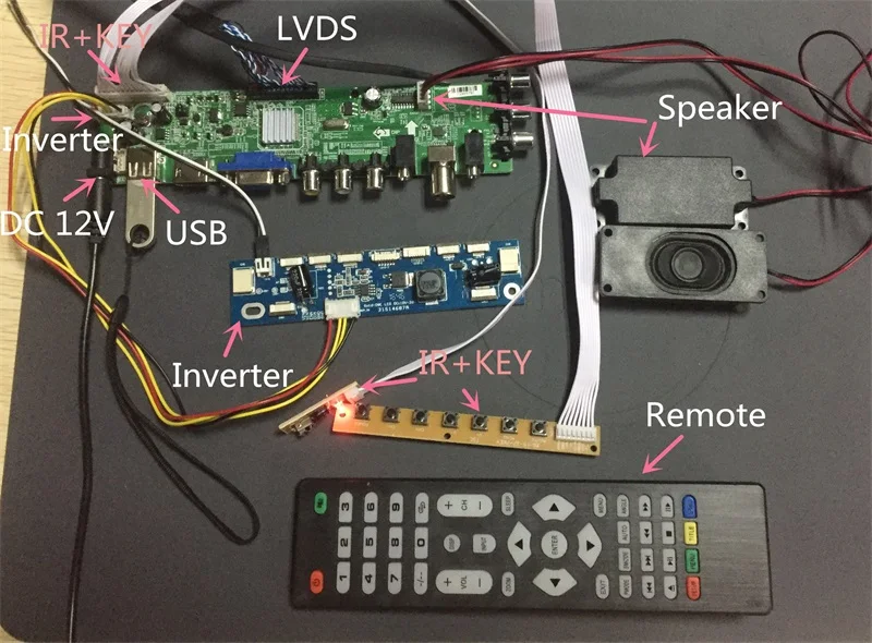 Только плата драйвера) 3663 DS. D3663LUA. A81 цифровой сигнал DVB-C DVB-T2 DVB-T Универсальный ЖК-телевизор контроллер драйвер платы только русский