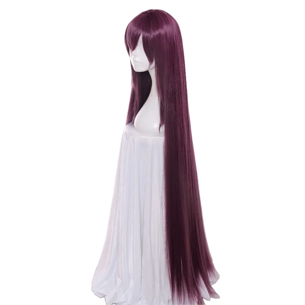 Ccutoo 110 см темно красный Fate/большой заказ Scathach длинные прямые синтетические волосы
