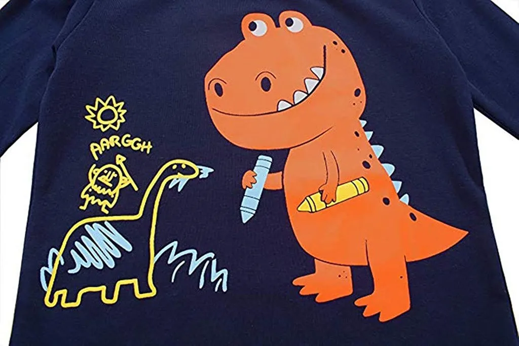 2PCS Children Toddler Kids baby boy clothes Girls Dinosaur Print Top Clothes+Long Pants kid set Outfit enfant fille Dropshipping | Детская