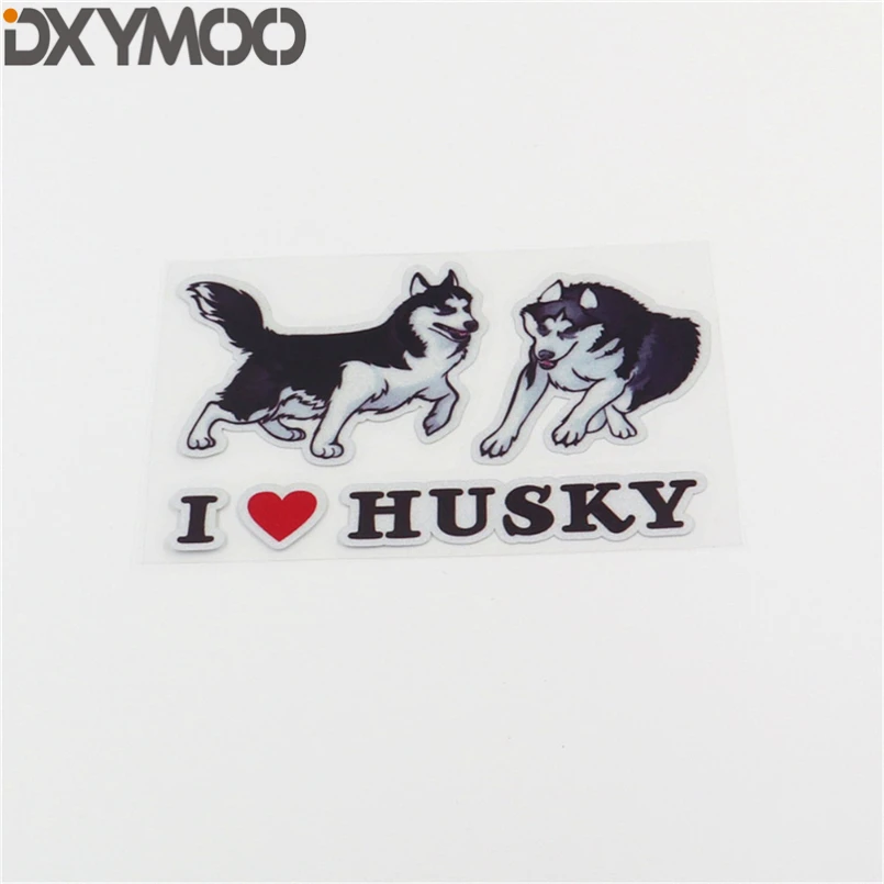 

Animal Pet Dog I LOVE HUSKY Motorcycle Oil Tank Bike Laptop Stickers Car Styling Decal 12x8cm