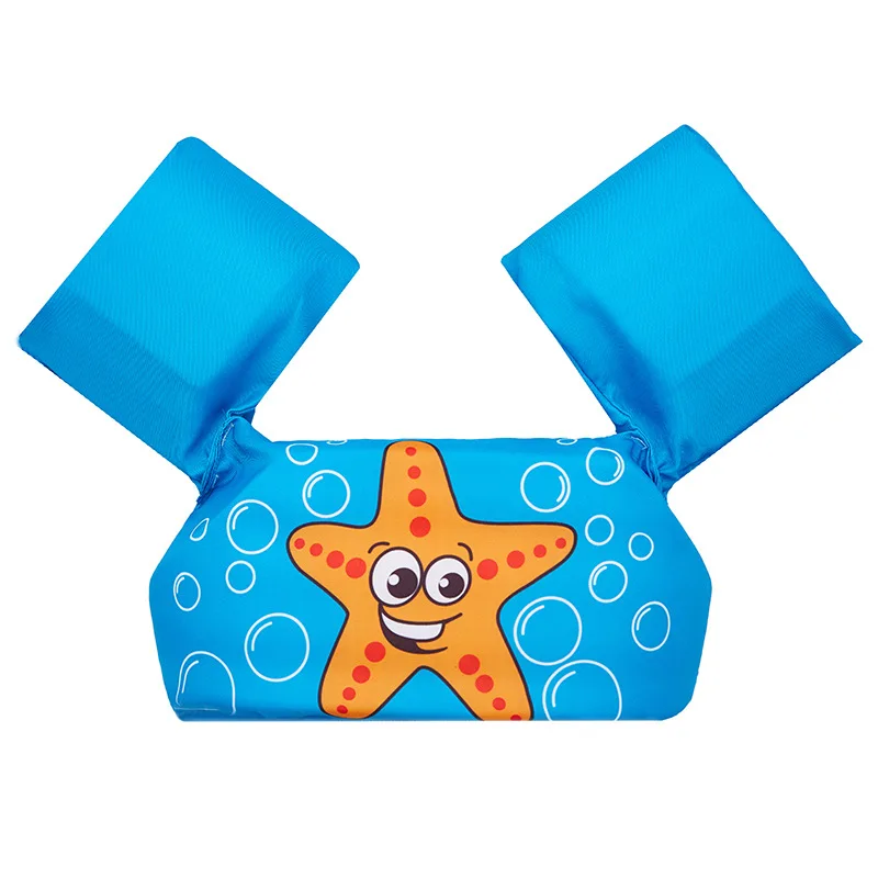 Blue Starfish Rooxin детские плавательные нарукавники спасательный жилет из пенистого материала жилет поплавок плавать кольцо бассейн Безопасность обучение единорог; Фламинго бассейн вечерние игрушки - Цвет: Blue Starfish