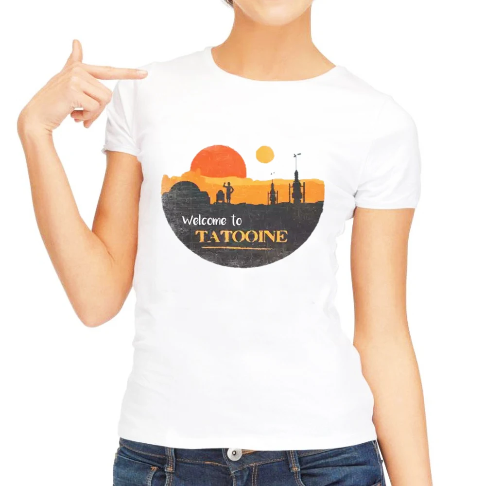 Tatooine футболки для женщин 2019 Звездные войны Скайуокер родном городе повседневное