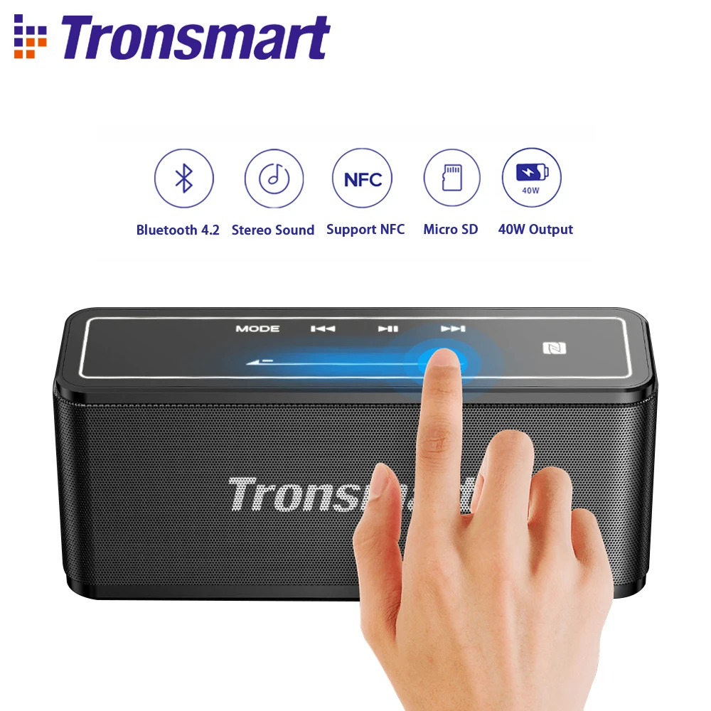 Tronsmart Element Mega Bluetooth динамик наружные переносные беспроводные колонки MicroSD карта 3D