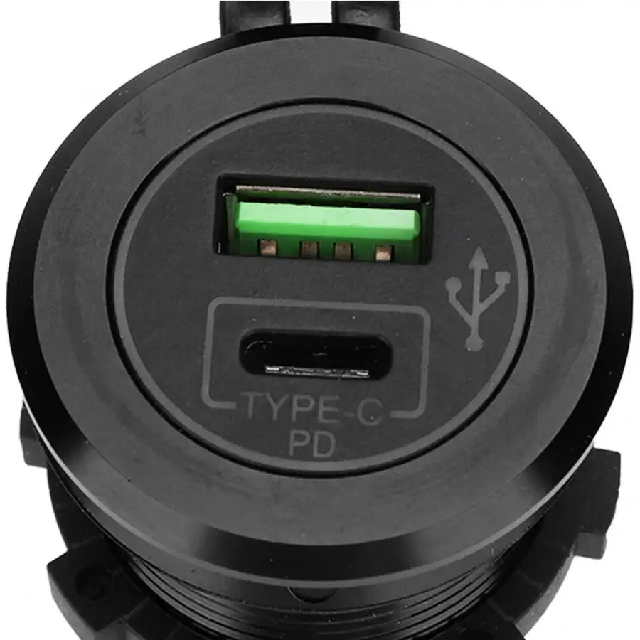 QC3.0 + Тип C PD Автомобильная Морская Лодка USB быстрая зарядка светодиодный
