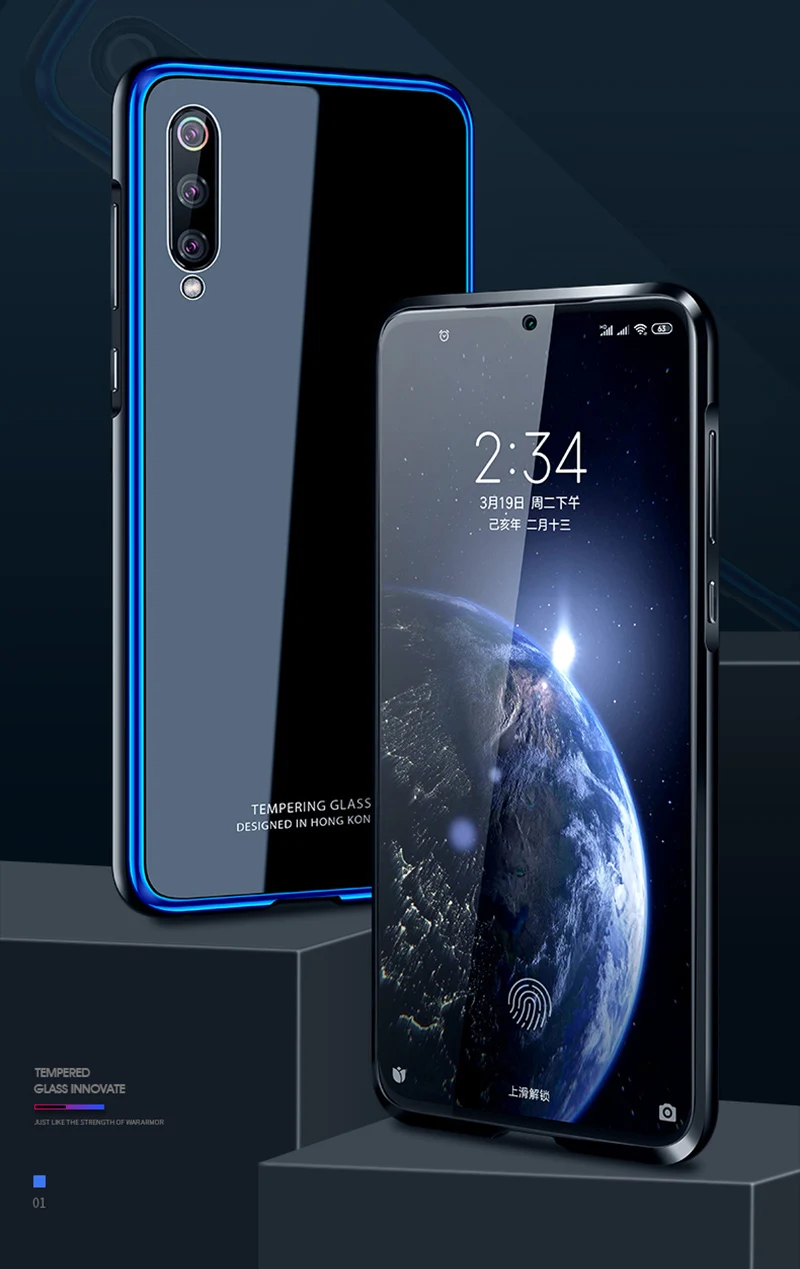 Чехол из закаленного стекла Bitingly для Xiaomi Mi 9 9 SE, съемный металлический бампер, задняя крышка для Xiaomi Mi 9SE, Жесткий Чехол